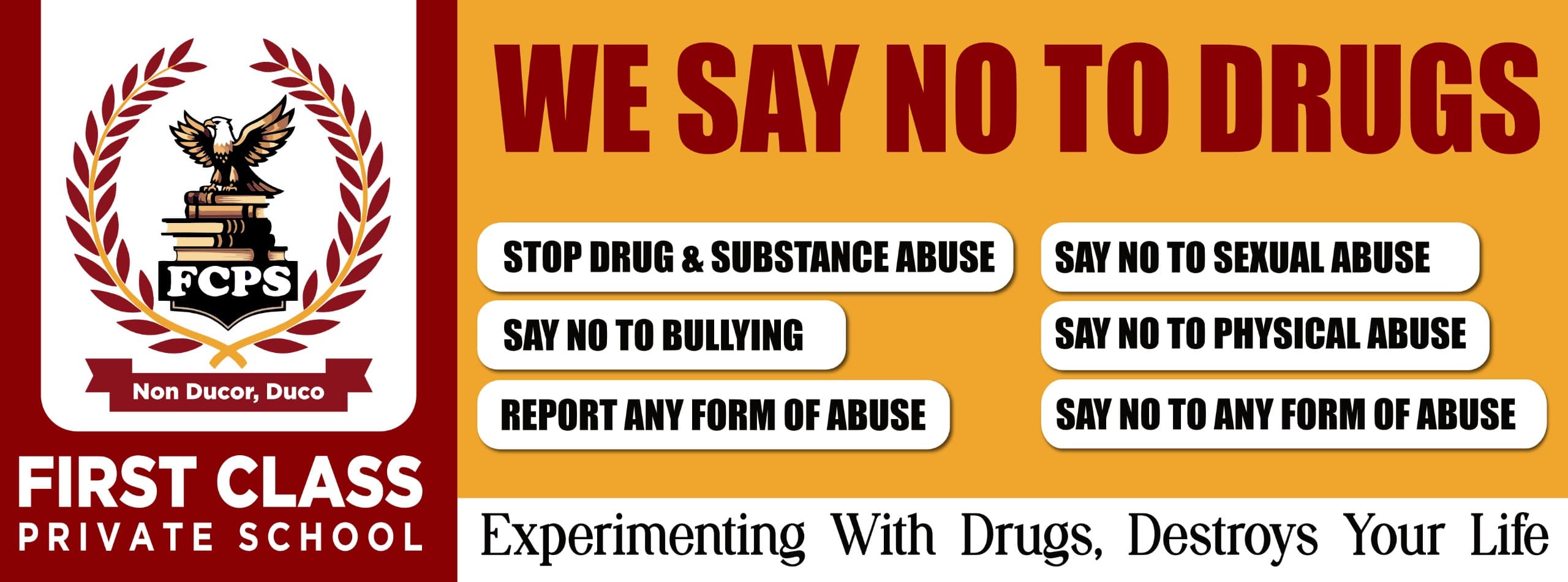 Say no to drugs and abuse poster